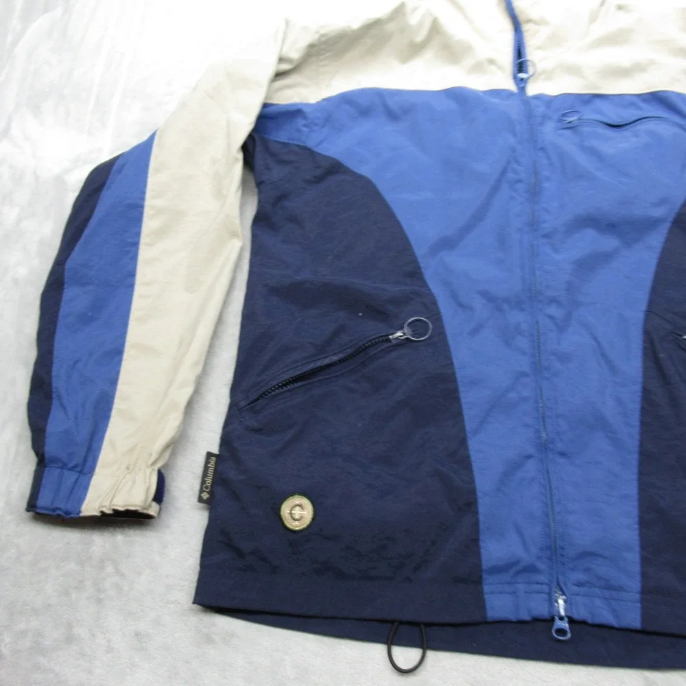 Columbia Jacket Mens Small‎ Blue Colorblock Convert Full Zip Waterproof Vintage